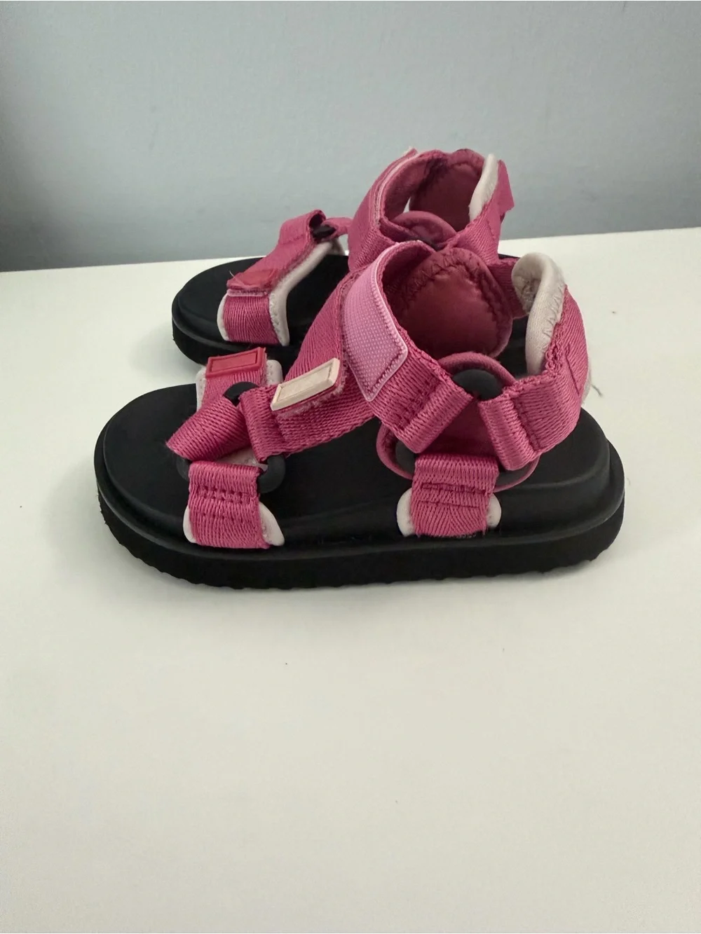 Baby Gap Kids Pink Double Straps Sporty Sandals Size 7-8 Adjustable Straps